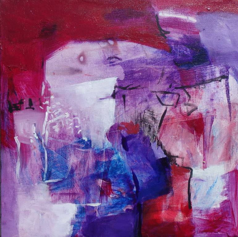 770x765 Saatchi Art Purple Rain Painting By Suzana Stojadinovic - Purple Rain Painting