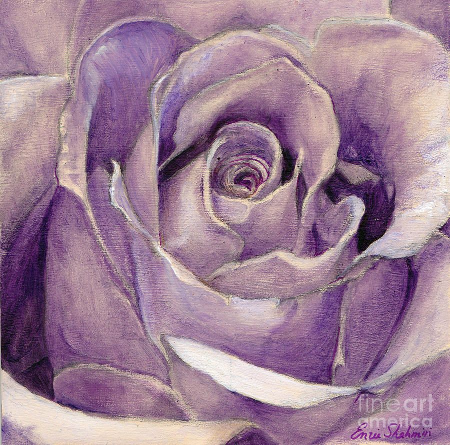 900x891 Purple Rose Painting - Purple Rose Painting
