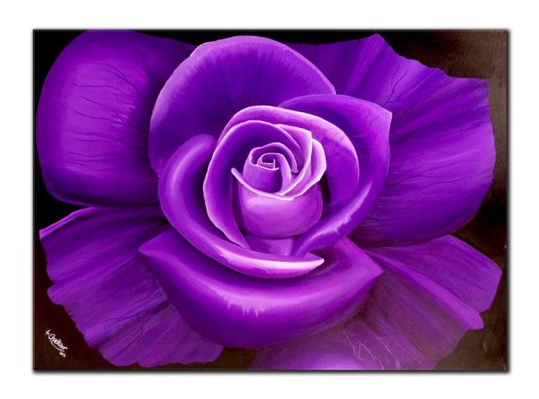 770x570 Saatchi Art Purple Rose Painting By Kate Challinor - Purple Rose Painting