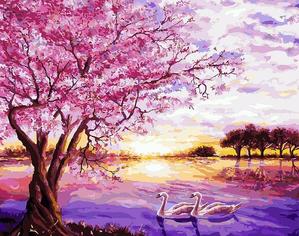 299x236 Romantic Purple Sunset - Purple Sunset Painting