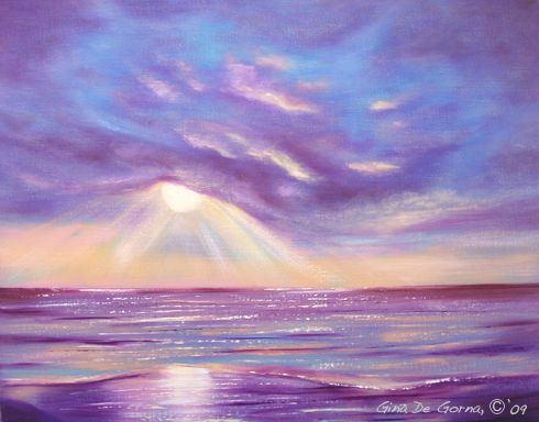 490x384 Google Image Result - Purple Sunset Painting
