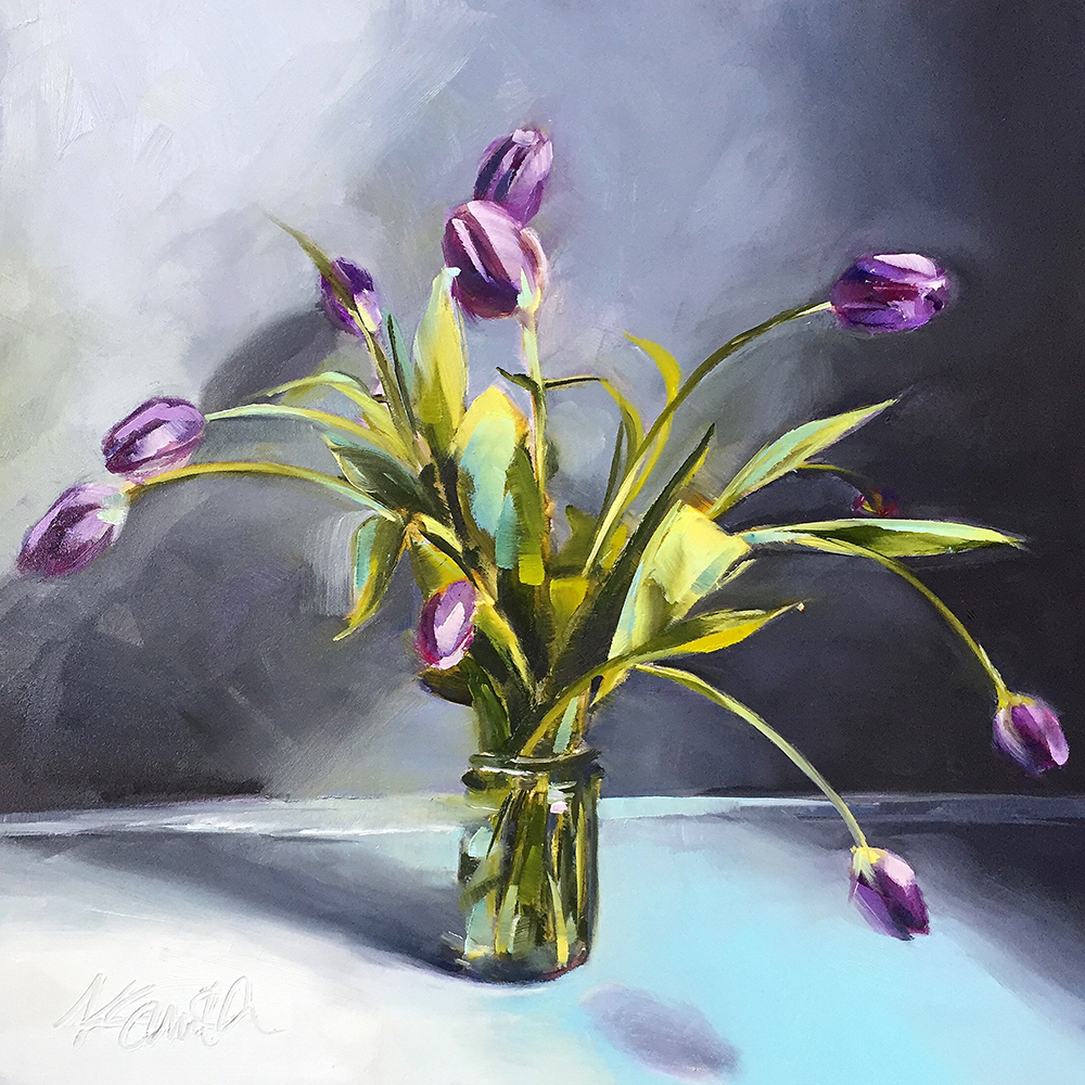 Purple Tulip Painting at Explore collection of