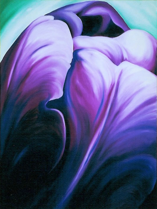 530x704 Trish Rintoul's Web Gallery - Purple Tulip Painting