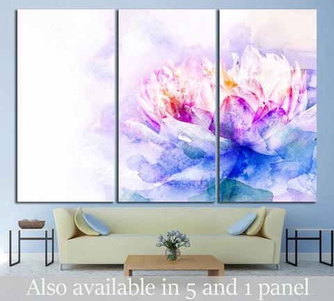 480x432 Watercolor Wall Art - Purple Watercolor Painting
