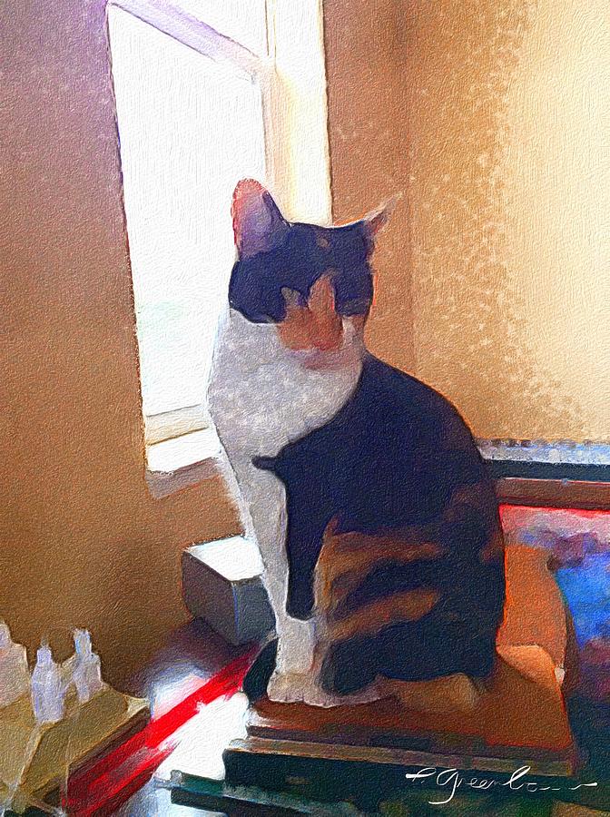 672x900 Purrfect Bedside Manner Painting By Priscilla Greenbaum - Purrfect Painting