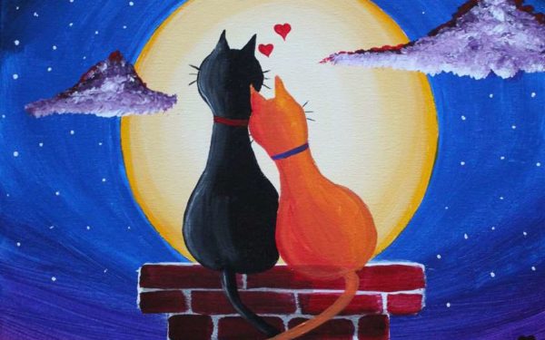 600x375 Purrfect Pair Painting Class - Purrfect Painting