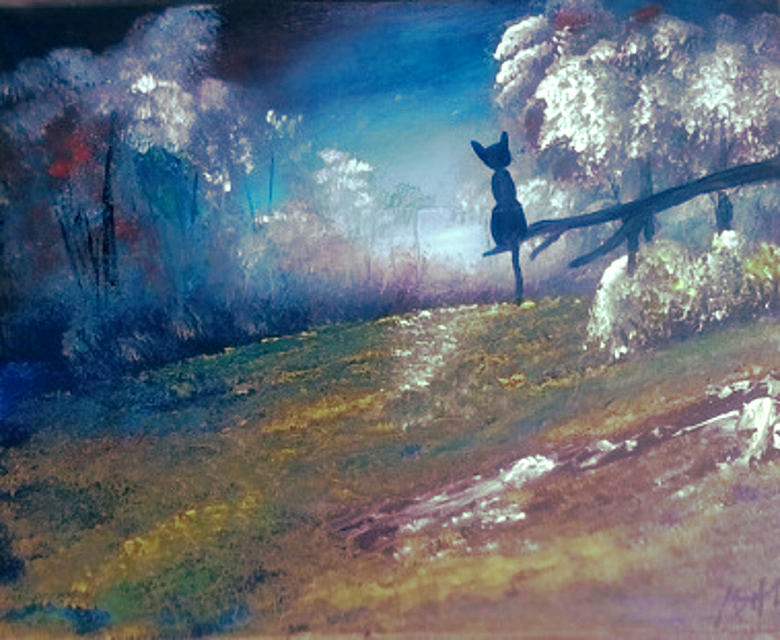 780x640 Purrfect Serenity Painting By Krista May - Purrfect Painting