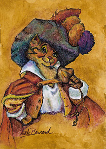 215x300 Puss In Boots Paintings Fine Art America - Puss In Boots Painting