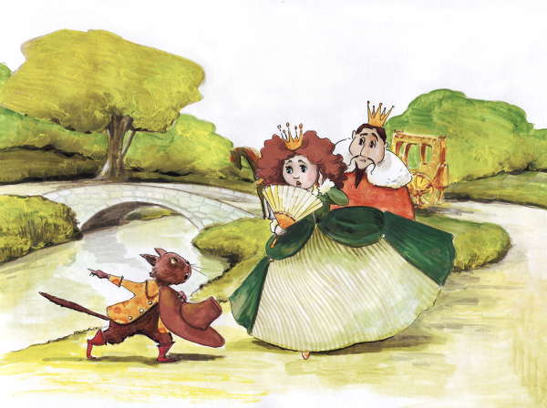 600x448 Puss In Boots Ink Amp Paint - Puss In Boots Painting