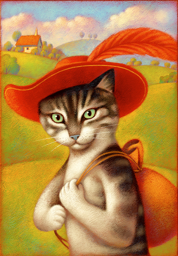 570x818 Puss In Boots By Aguaplano - Puss In Boots Painting