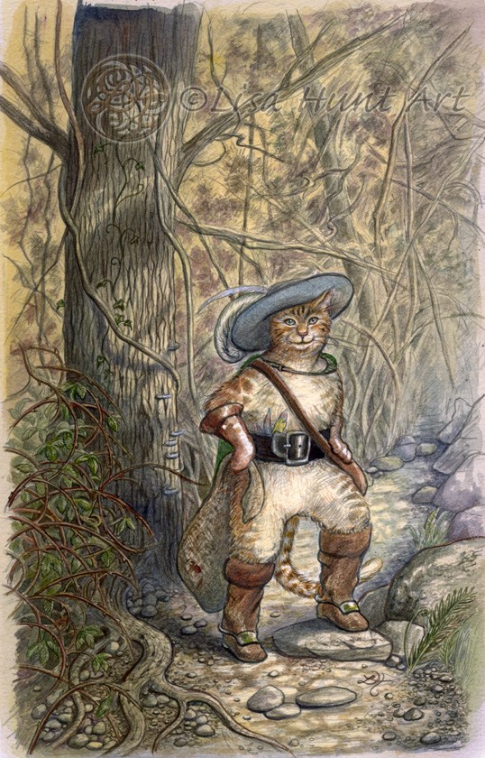 538x840 Fairy Tale Lenormand Prints (Large) Lisa Hunt - Puss In Boots Painting
