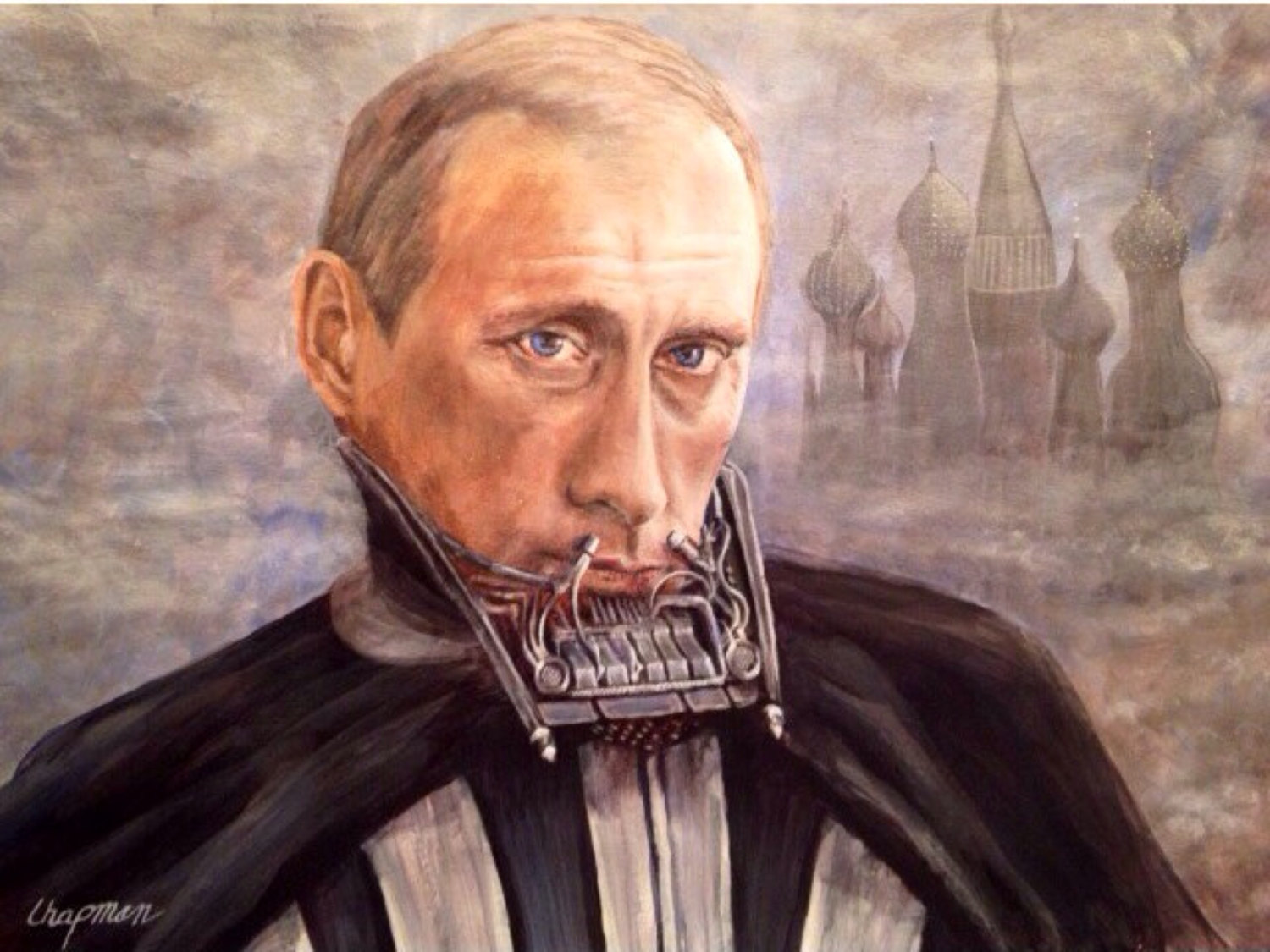 1500x1125 Putin As Darth Vader 11 X 14 Original Painting - Putin Painting