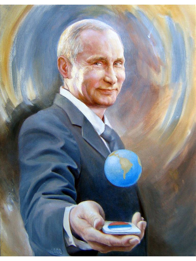 770x1027 Saatchi Art Vladimir Putin Painting By Eva Leliv - Putin Painting