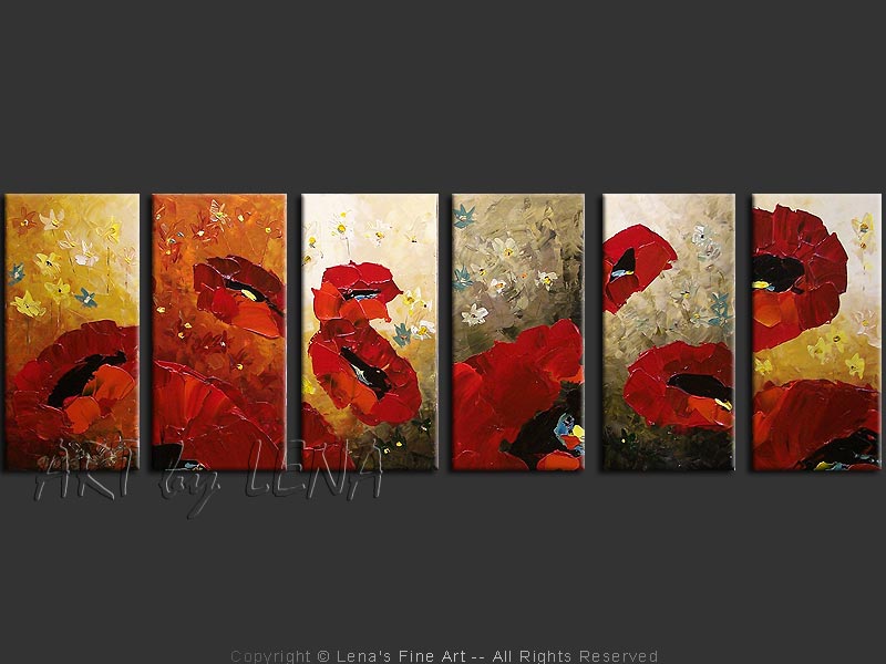 800x600 Poppy Puzzle Art By Lena - Puzzle Painting