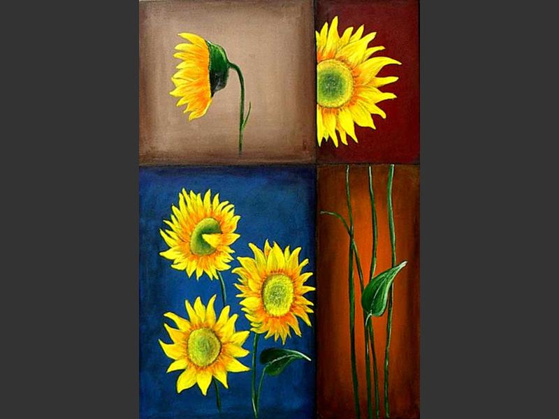 800x600 Sunflower Puzzle Art By Lena - Puzzle Painting