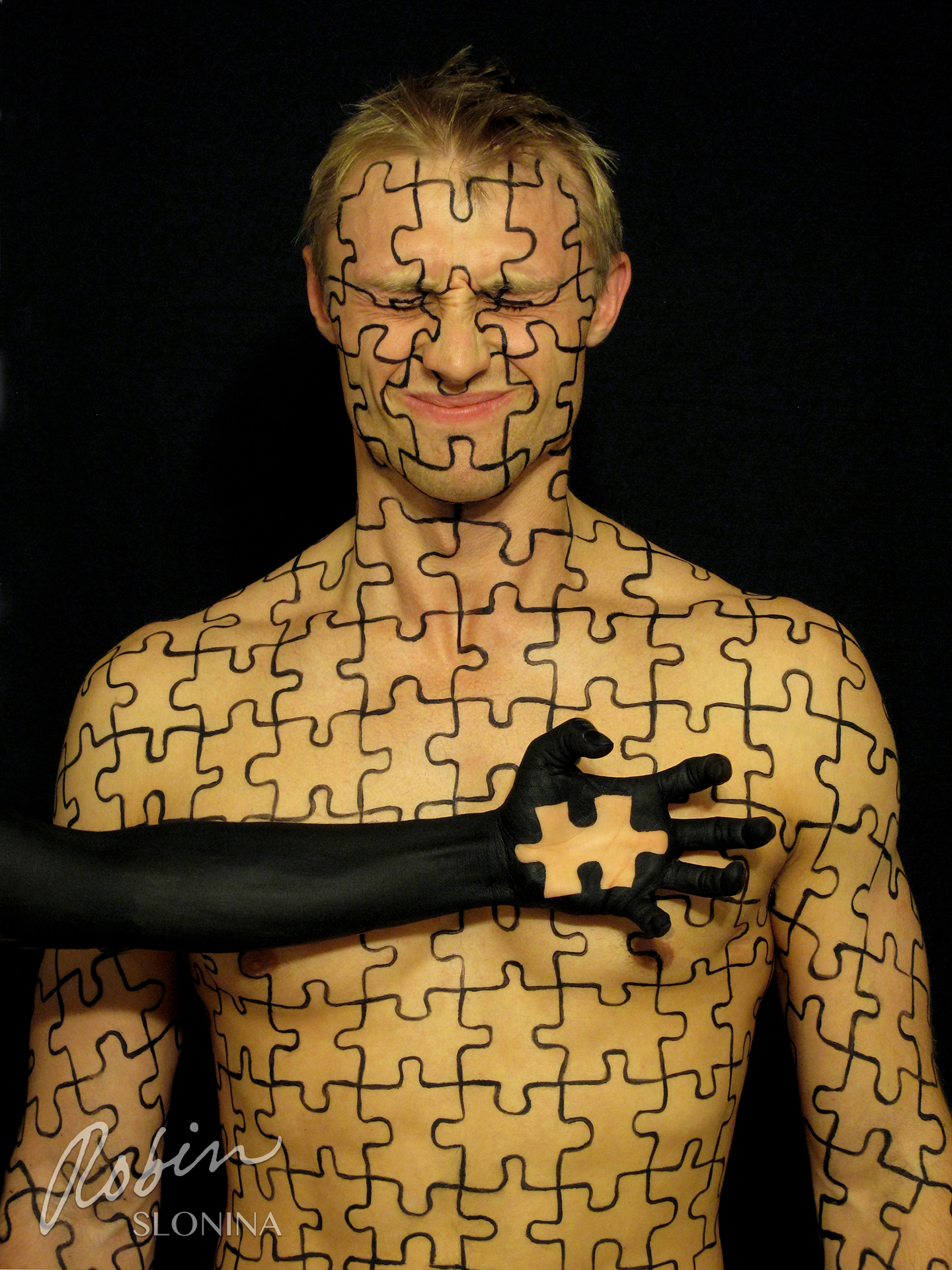 1440x1920 Skin City Puzzle Robin Slonina - Puzzle Piece Painting