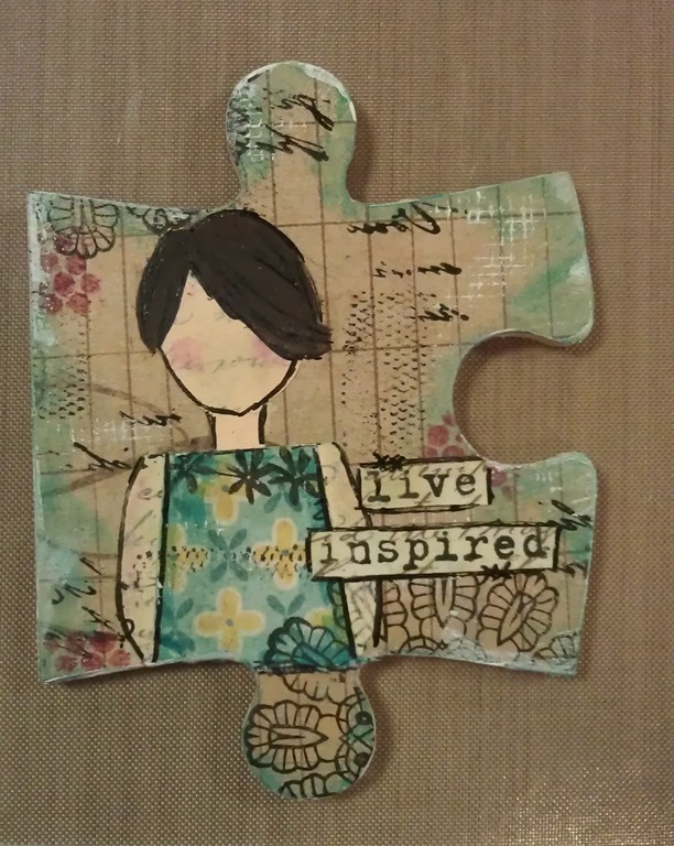 612x768 Puzzle Piece Sit, Scrap, And Relax! - Puzzle Piece Painting