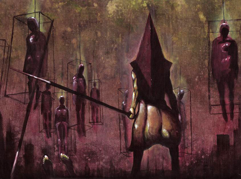 846x628 Pyramid Head Iii By Deadcamper - Pyramid Head Painting