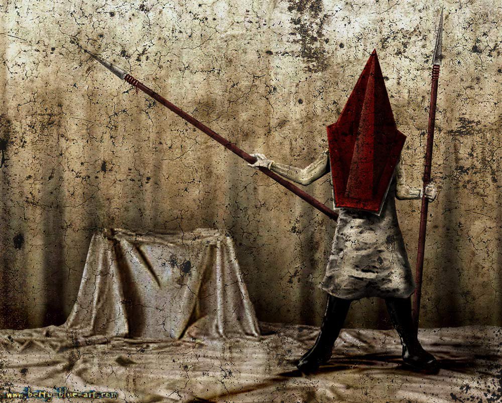 1000x803 Pyramid Head Painting By Lyazoo - Pyramid Head Painting