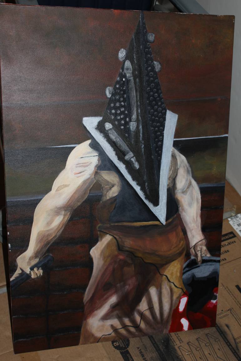 770x1155 Saatchi Art Pyramid Head Painting By Heather Smith - Pyramid Head Painting