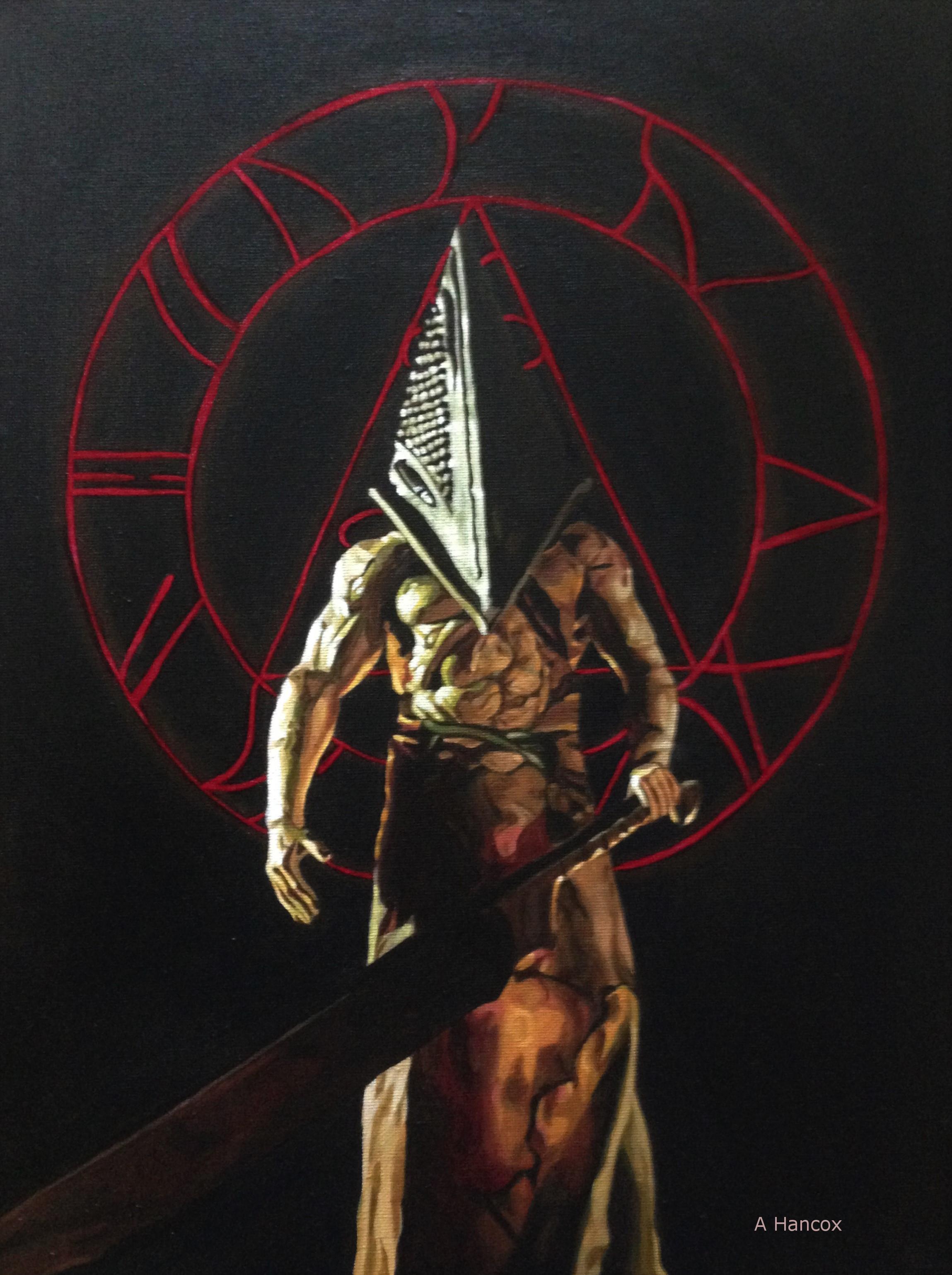 2298x3076 I Painted Pyramid Head From Silent Hill In Acrylic. Gaming - Pyramid Head Painting