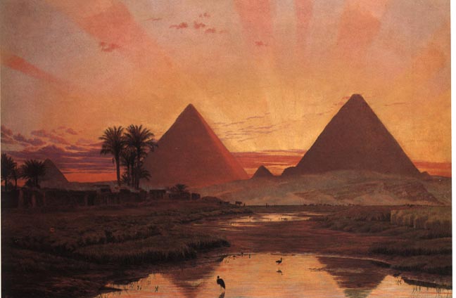 648x424 Seddon's Pyramids Of Gizeh - Pyramid Painting