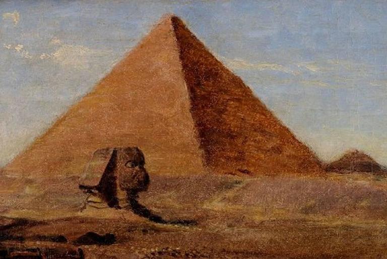 768x514 Unknown Painter, Early 20th Century - Pyramid Painting