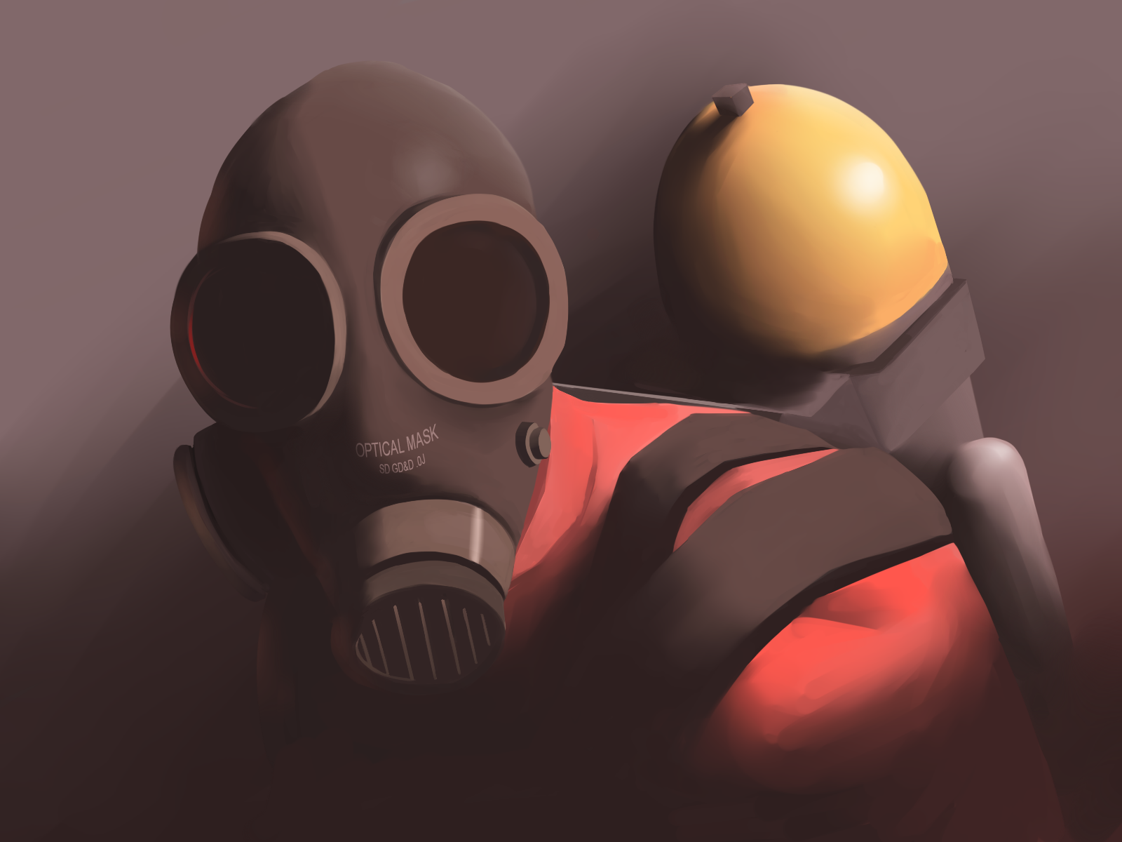 1600x1200 Just A Pyro Painting Tf2 - Pyro Painting
