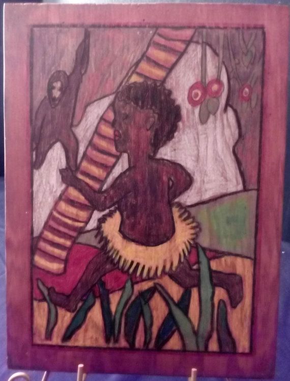 570x749 Old Folk Pyro Art Painting Of Sambo On Board By Oldfangledcool - Pyro Painting