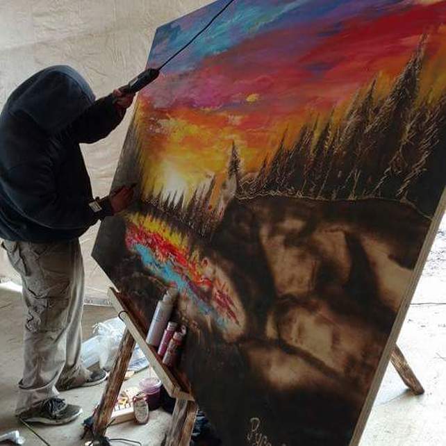 642x642 Burning Love Pyro - Pyro Painting