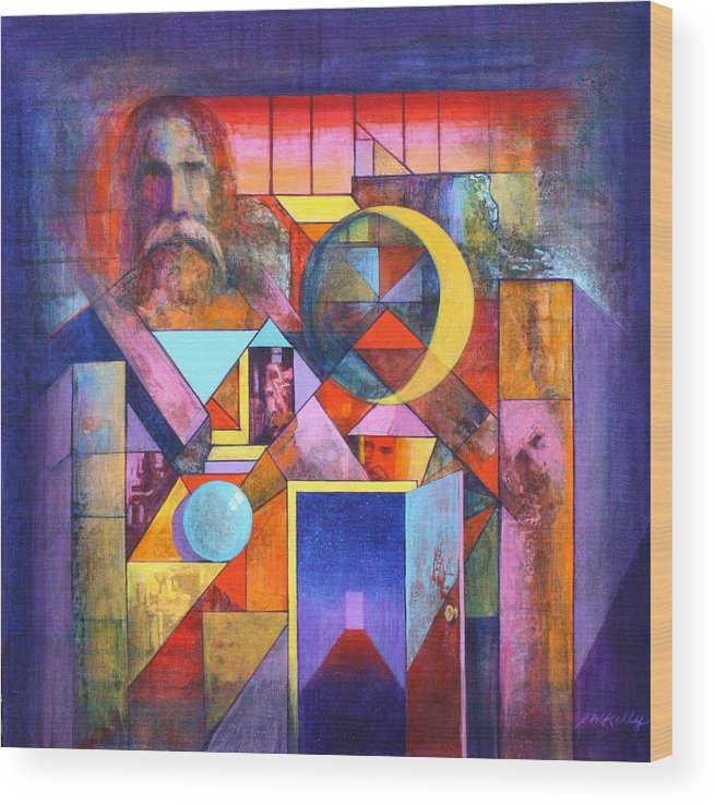 655x738 The Pythagoras Door Wood Print By J W Kelly - Pythagoras Painting