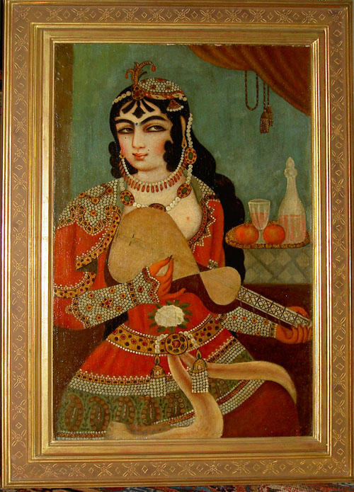 500x695 Qajar Painting Oil On Canvas. 19th Century - Qajar Painting