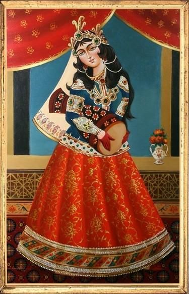 375x582 Qajar Painting - Qajar Painting