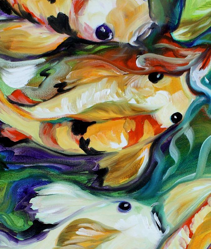 677x800 Quad Koi Pod - Quad Painting