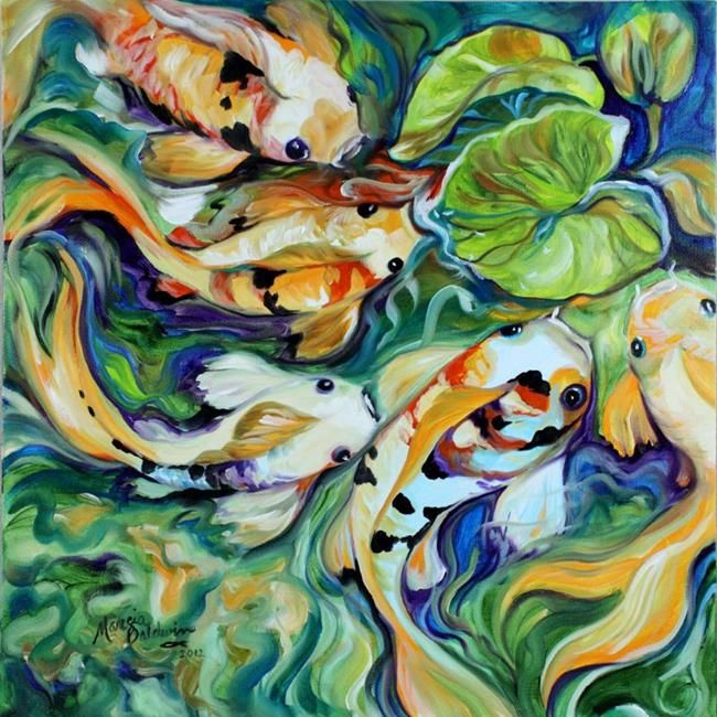 650x650 Quad Koi Pod Paintings Koi, Wildlife Art And Galleries - Quad Painting