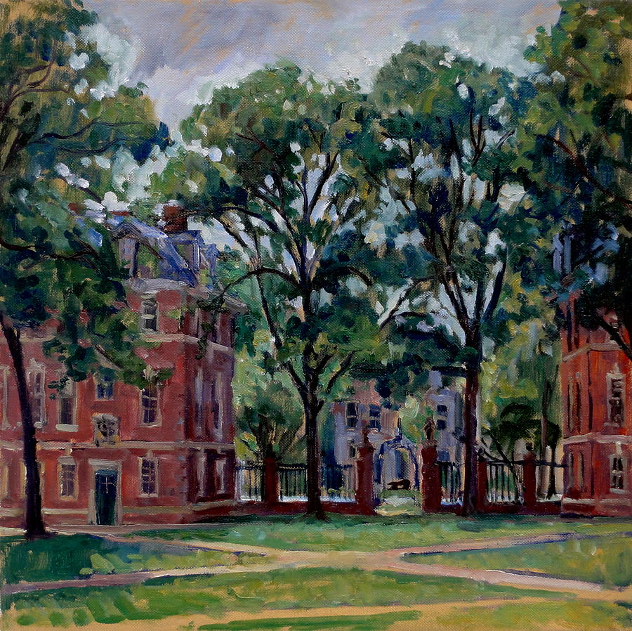 900x898 Williams College Quad Painting By Thor Wickstrom - Quad Painting