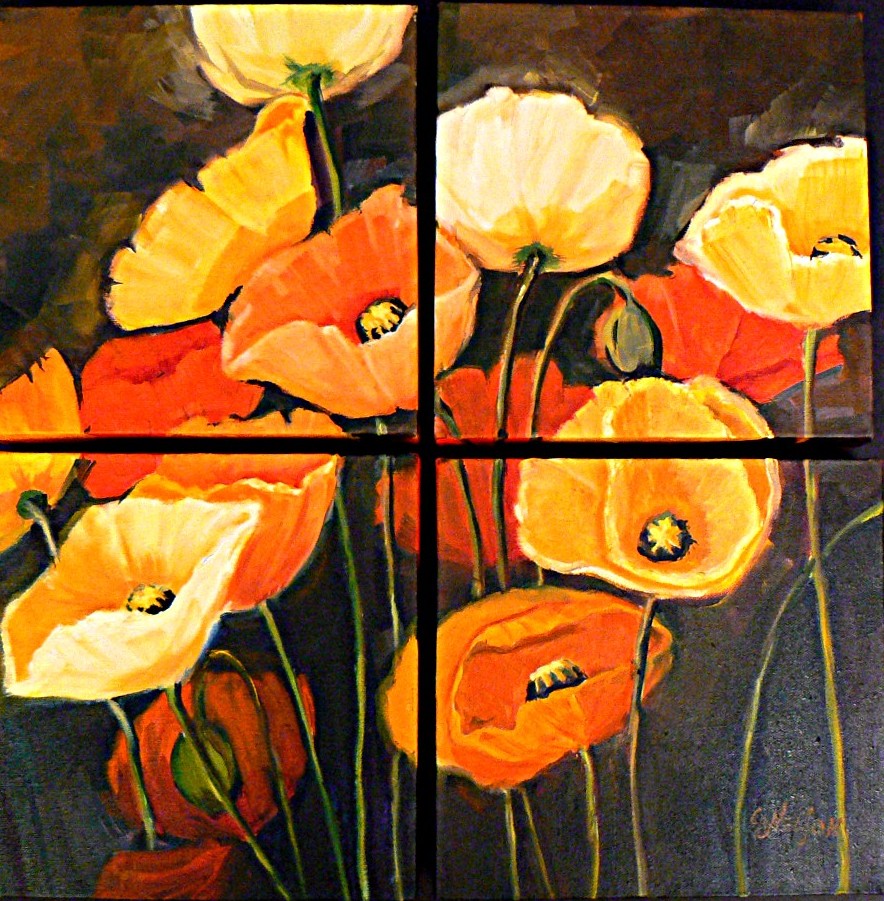 884x901 Daily Painters Abstract Gallery Stolen Artwork (Again) ! Carol - Quad Painting