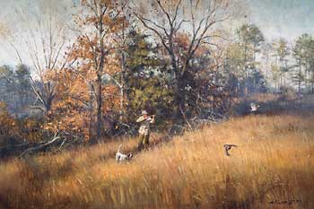 350x233 Quail Art Wild Wings - Quail Hunting Painting