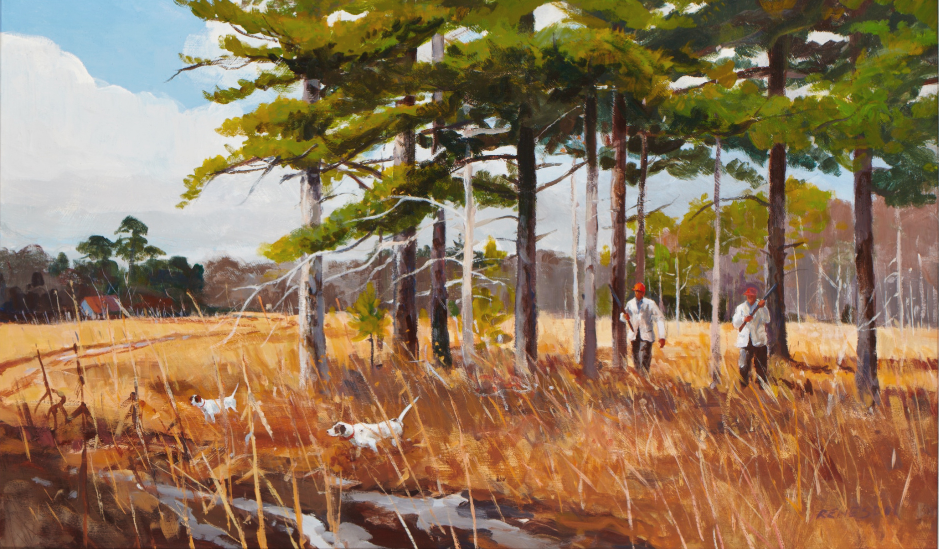 1881x1100 Sporting Watercolor Artist - Quail Hunting Painting