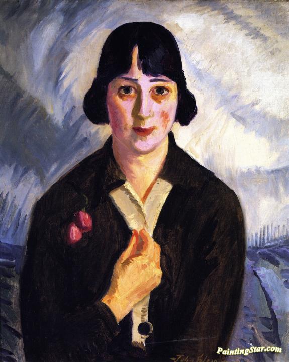 575x720 Quaker Nell (Helen M. Taylor) Artwork By John Sloan Oil Painting - Quaker Painting