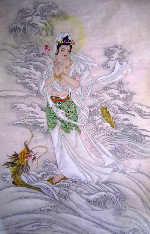 515x800 Chinese Kuan Yin Painting 3425002, 60cm X X - Quan Yin Painting