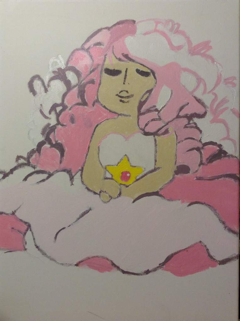 764x1024 Rose Quartz Painting Steven Universe Amino - Quartz Painting