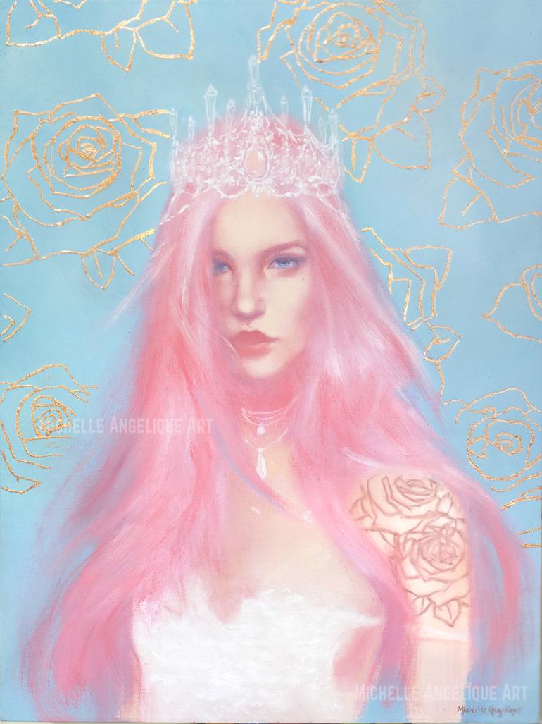770x1027 Saatchi Art Rose Quartz Painting By Michelle Angelique - Quartz Painting