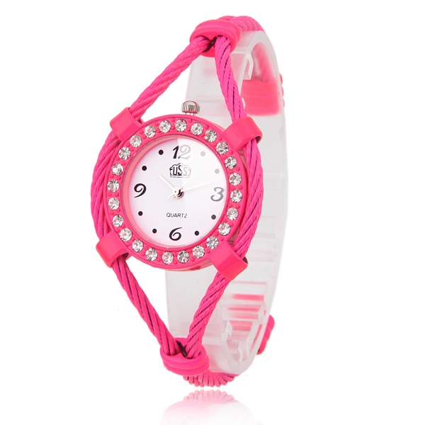 600x600 Women Ladies Painting Jelly Color Steel Wire Band Quartz Bracelet - Quartz Painting