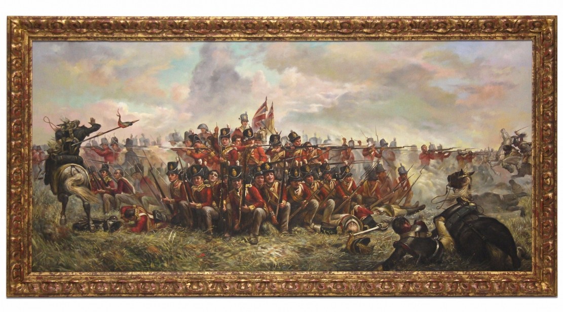 1111x617 28th Regiment - Quatre Bras Painting