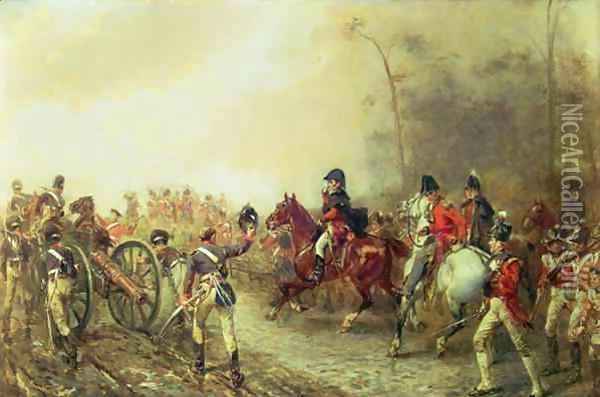 600x397 The Duke Of Wellington 1769 1852 On The Road To Quatre Bras Oil - Quatre Bras Painting