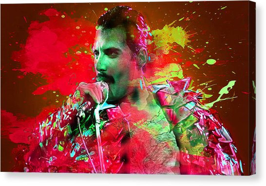 546x382 Freddie Mercury Queen Canvas Prints - Queen Band Painting