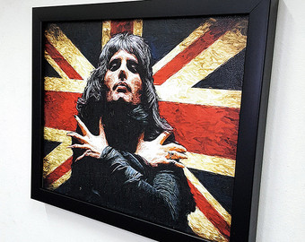 340x270 Freddie Mercury Queen Band Doodles Inside Silouhette - Queen Band Painting