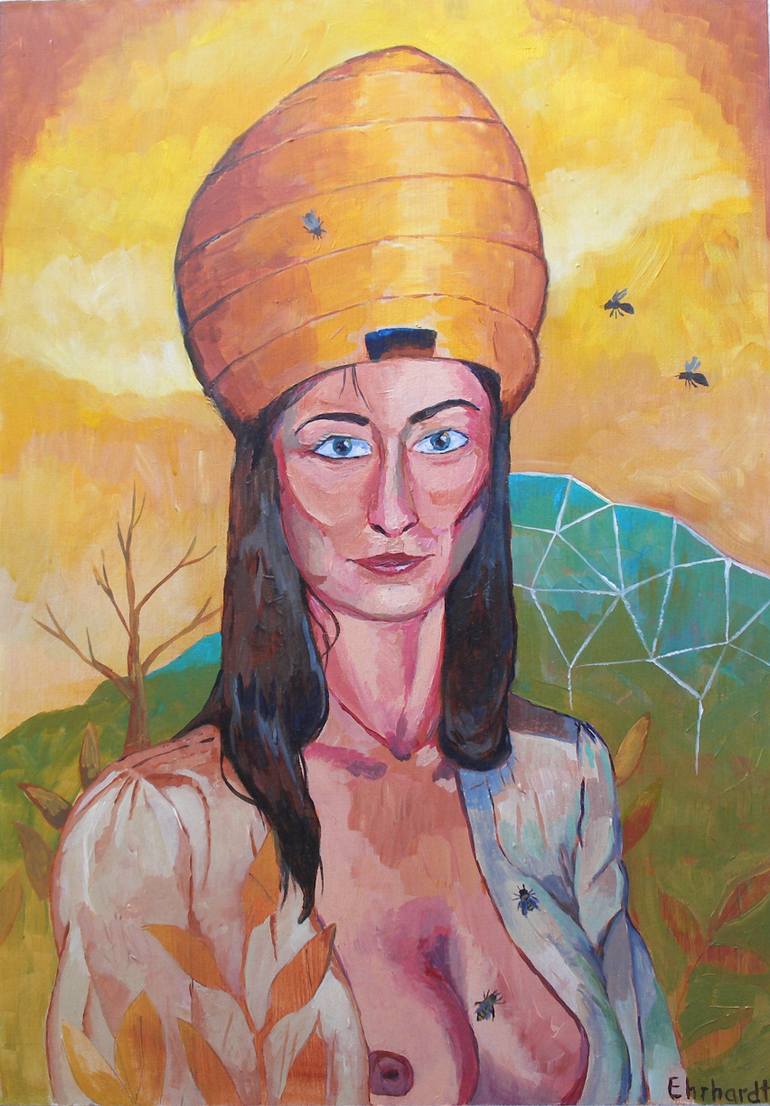 770x1106 Saatchi Art The Queen Bee Painting By Michael Ehrhardt - Queen Bee Painting