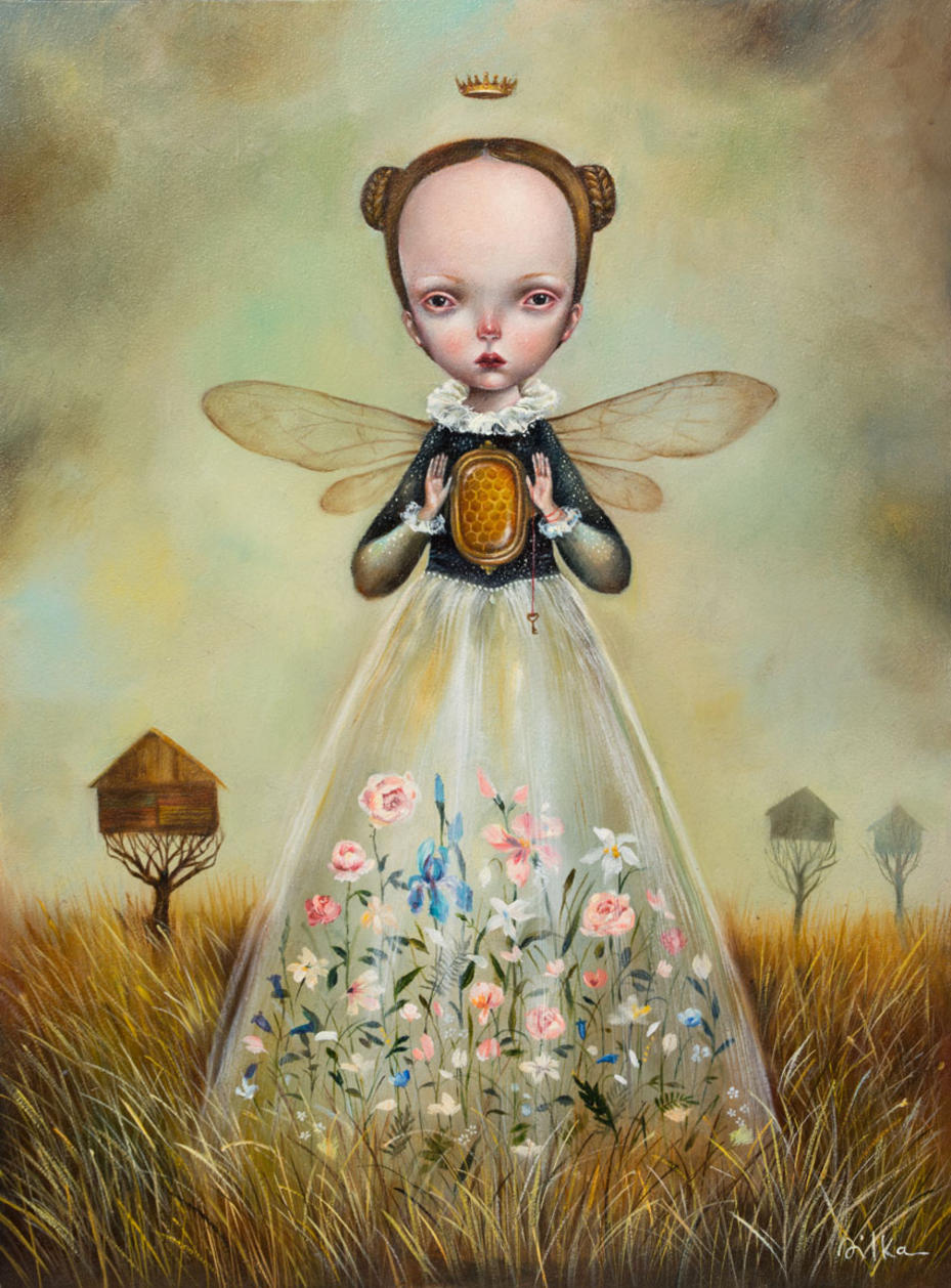 929x1258 Bee Queen Dilka Bear James Freeman Gallery - Queen Bee Painting
